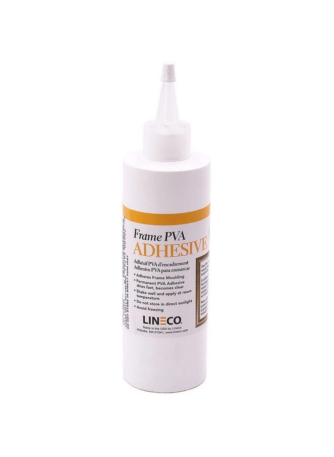 Lineco Pva Adhesive, Picture Frame Glue, Adhere Wood Or Mdf Frames, Dries Clear Flexible, 8 Oz, Ideal For Wood Paper Board Framing Collage Crafts Bookbinding  - Image 1