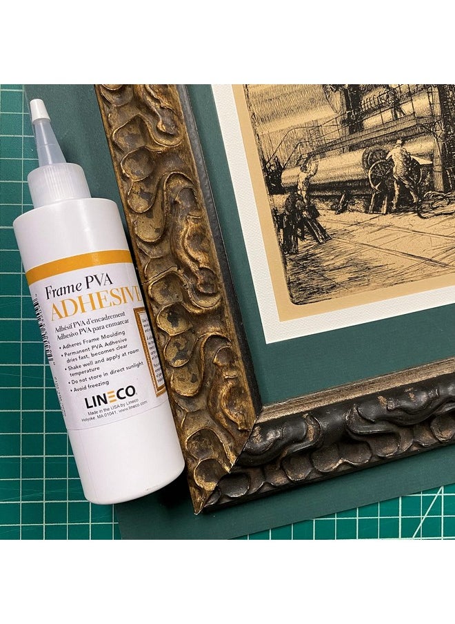 Lineco Pva Adhesive, Picture Frame Glue, Adhere Wood Or Mdf Frames, Dries Clear Flexible, 8 Oz, Ideal For Wood Paper Board Framing Collage Crafts Bookbinding  - Image 5