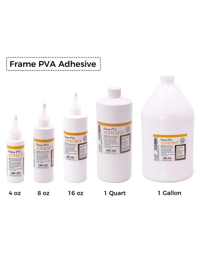 Lineco Pva Adhesive, Picture Frame Glue, Adhere Wood Or Mdf Frames, Dries Clear Flexible, 8 Oz, Ideal For Wood Paper Board Framing Collage Crafts Bookbinding  - Image 3