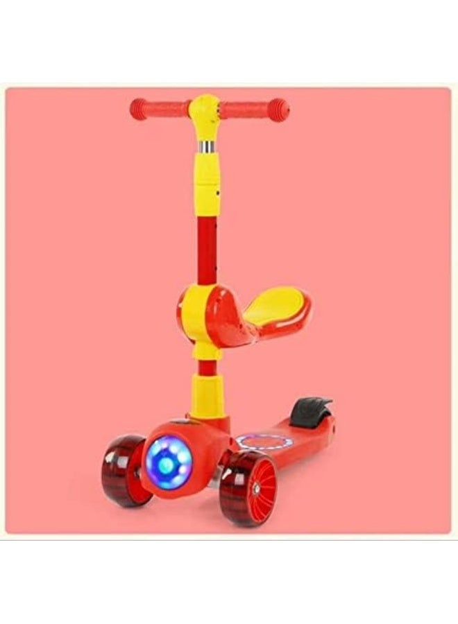 Flashing wheel PVC wheel kid scooter children kids kick scooter with seat  - Image 3