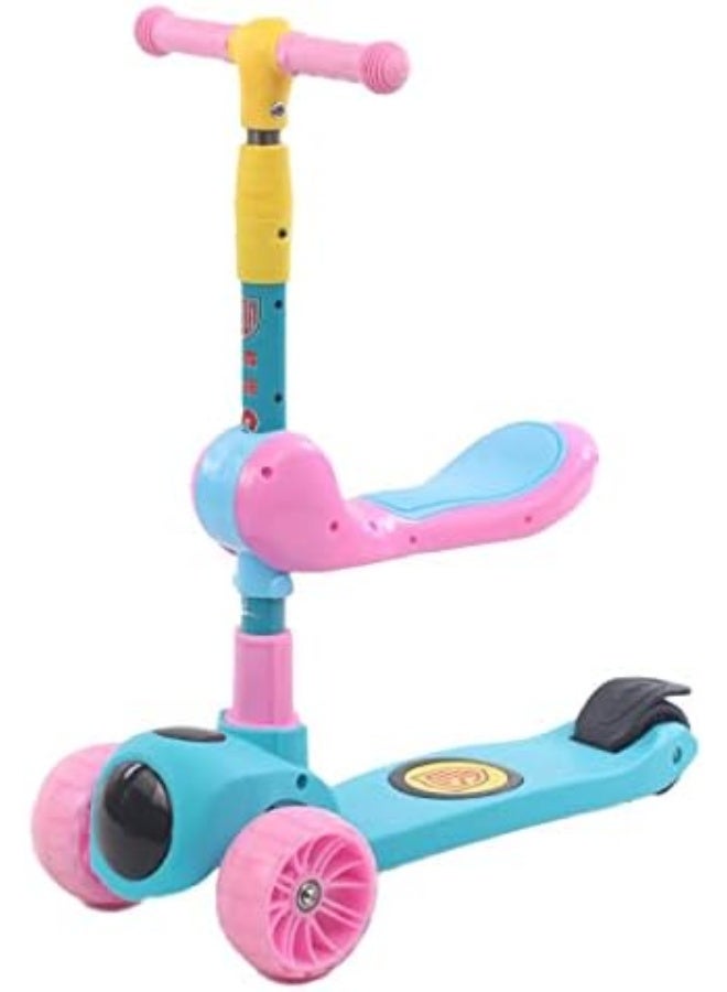 Flashing wheel PVC wheel kid scooter children kids kick scooter with seat  - Image 1