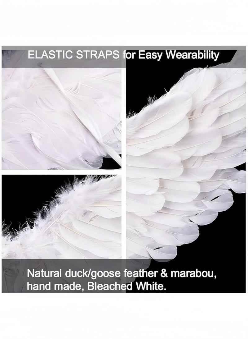 زي أجنحة مكون من 3 قطع، أجنحة ريش وهالة - Image 4