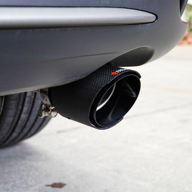 FAIZJUNBEN Carbon Fiber Exhaust Tip Muffler, 2.5" Inlet 3.5" Outlet Tail Pipe for 61-63mm Car Exhaust Pipe - Image 3