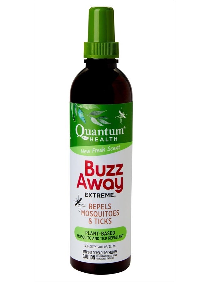 Quantum Health Buzz Away Extreme - DEET-free Insect Repellent, Essential Oil Bug Spray - Small Children and Up, Travel Friendly, 8 Fl Oz, multicolor (00073184) - Image 1