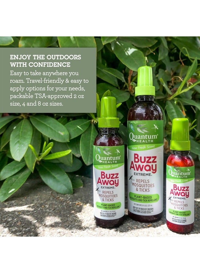 Quantum Health Buzz Away Extreme - DEET-free Insect Repellent, Essential Oil Bug Spray - Small Children and Up, Travel Friendly, 8 Fl Oz, multicolor (00073184) - Image 2
