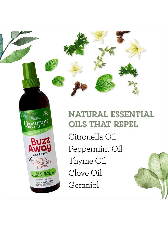 Quantum Health Buzz Away Extreme - DEET-free Insect Repellent, Essential Oil Bug Spray - Small Children and Up, Travel Friendly, 8 Fl Oz, multicolor (00073184) - Image 3