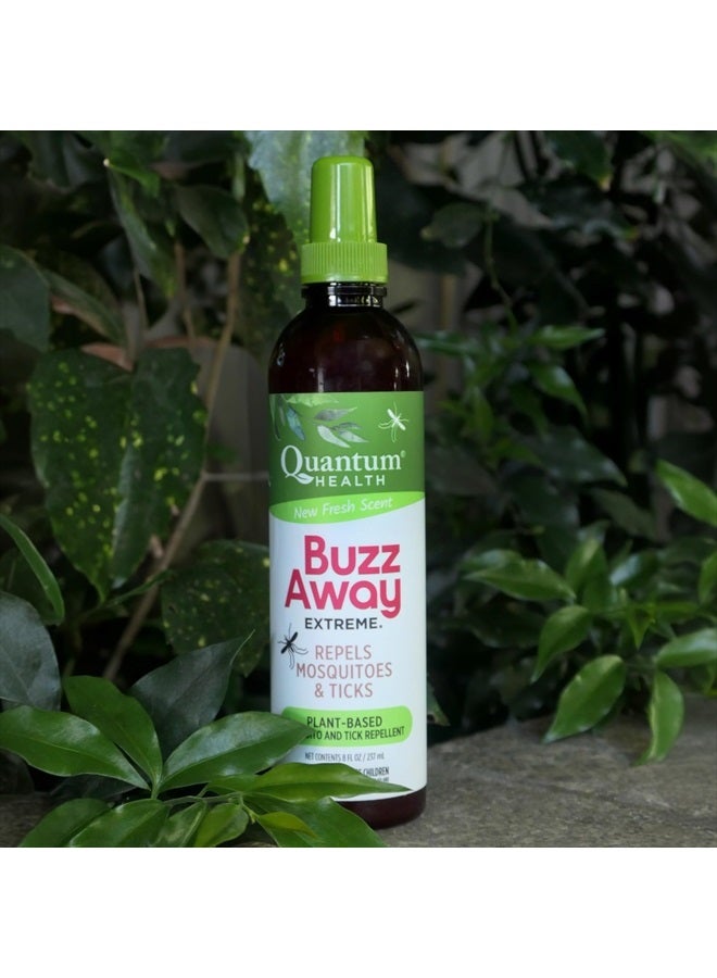 Quantum Health Buzz Away Extreme - DEET-free Insect Repellent, Essential Oil Bug Spray - Small Children and Up, Travel Friendly, 8 Fl Oz, multicolor (00073184) - Image 5