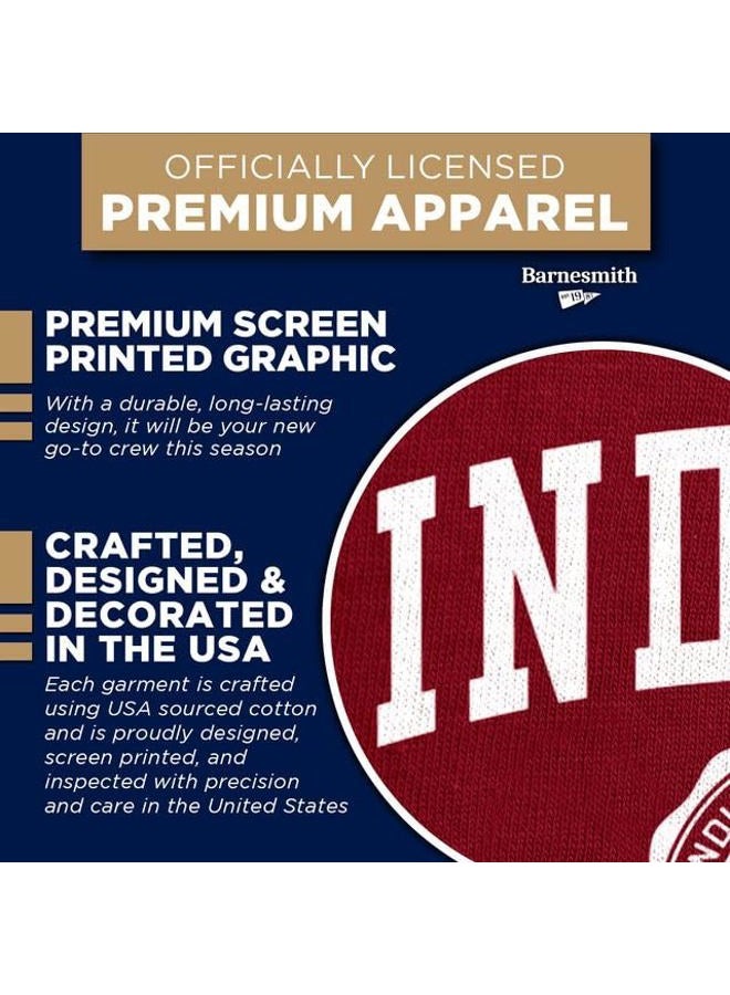 Barnesmith Indiana University IU Hoosiers Adult Unisex Crewneck Sweatshirt, Heritage, Cardinal, Small - Image 4