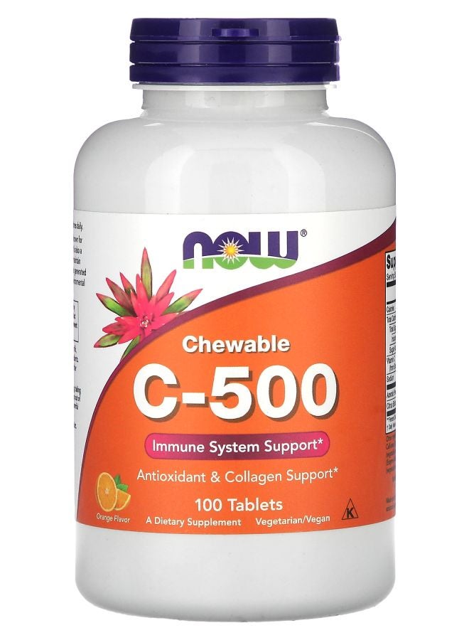 now Chewable C-500 Orange 100 Tablets
