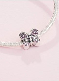 Generic Pandora Pink Pave Butterfly Pendant - Made of Sterling Silver and Cubic Zirconia  - Image 4