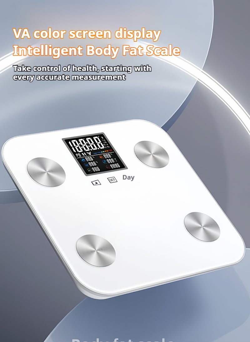Smart Bluetooth Body-Fat Scale – 13-Metric Fitness Monitor with App Sync, Tempered Glass, Multi-User for Home Use - Image 5