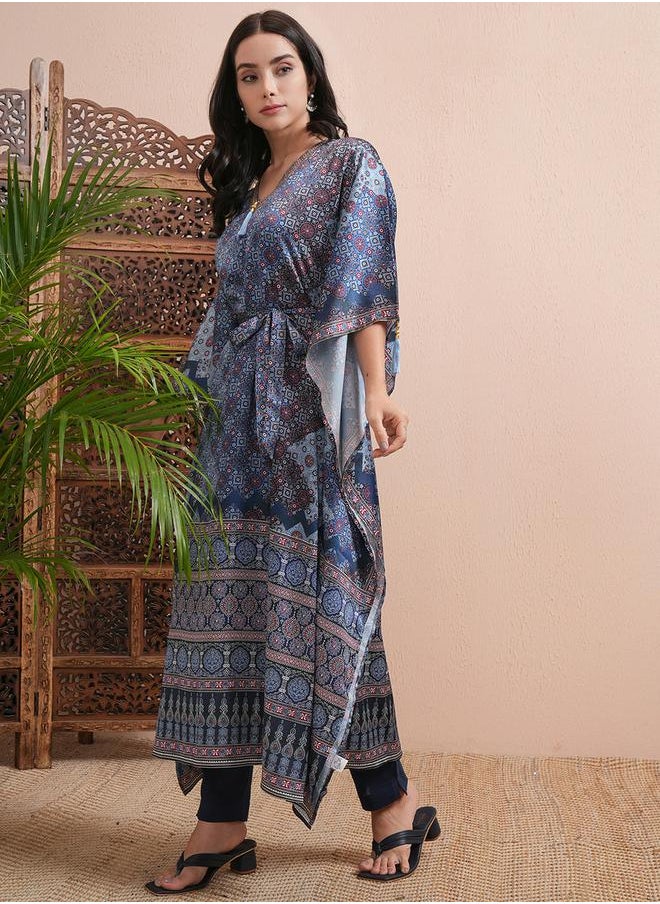 Vishudh - Vishudh Women Geometric Printed V-Neck Top by Styli - Image 1