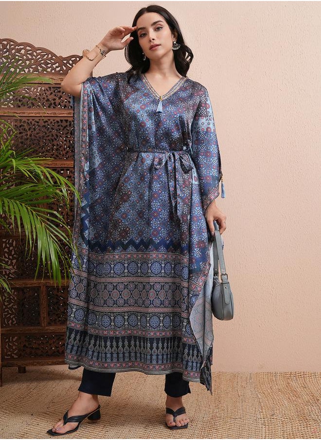 Vishudh - Vishudh Women Geometric Printed V-Neck Top by Styli - Image 1