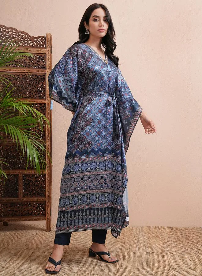 Vishudh Vishudh Women Geometric Printed V-Neck Top by Styli