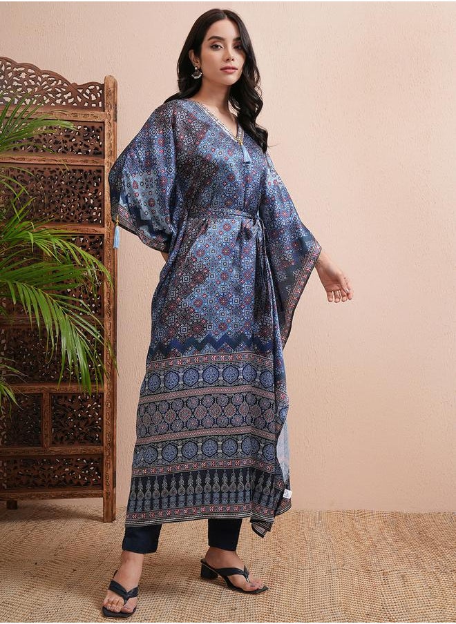 Vishudh - Vishudh Women Geometric Printed V-Neck Top by Styli - Image 1