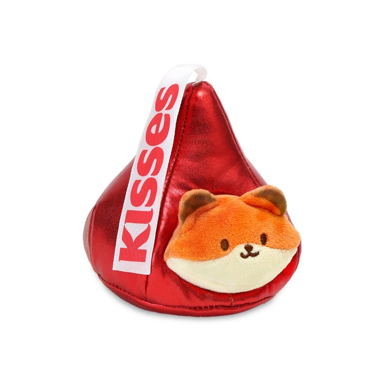 Anirollz Stuffed Animal Plush Toy - Official Hershey Kisses Chocolate Toy Blanket Outfitz Doll | Soft  Squishy  Warm  Cute  Comfort  Safe | Pillow with Fox - Valentine's Day Gift 4"" Foxiroll - Image 1