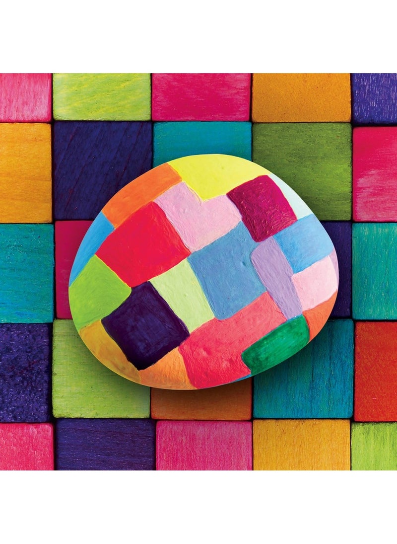 Hinkler طقم فن الصخور النيون من هينكلر كرافت ميكر - مجموعة طلاء الصخور افعلها بنفسك تتضمن كتابًا من 24 صفحة، 4 صخور، فرشاة طلاء، قلم طلاء نيون مزدوج الطرف، علب طلاء، ألوان نيون، مشاريع فن الصخور الممتعة، حجر زخرفي، ديكور منزلي فريد - Image 5