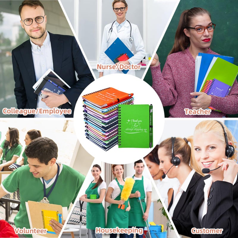 Bermoge 40 Pcs/20 Sets Employee Appreciation Gifts Bulk, Inspirational Notebooks with Motivational Pens for Staff, Thank You Gifts for Coworkers, Teachers,Team, Nurse, DSP, Office, School, Christmas - Image 4