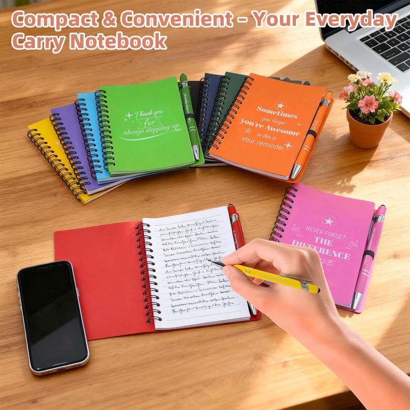 Bermoge 40 Pcs/20 Sets Employee Appreciation Gifts Bulk, Inspirational Notebooks with Motivational Pens for Staff, Thank You Gifts for Coworkers, Teachers,Team, Nurse, DSP, Office, School, Christmas - Image 3