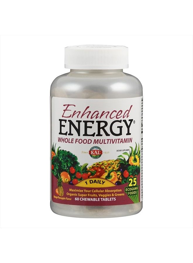Kal Enhanced Energy Tropical Tablets, 60 Count - Image 1