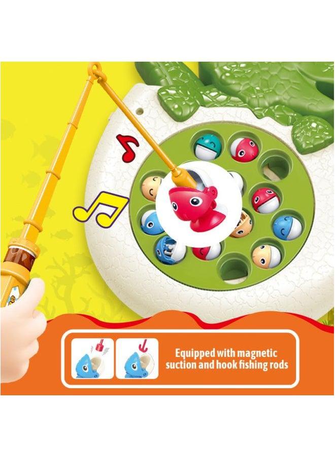 Dinosaur Fishing Plate Children Boy Baby Magnetic Rod Set Educational Early Education Exercise Reaction Toy-Color:【Sealed English Color Box】 Plate-Curry 48 Boxes - Image 4