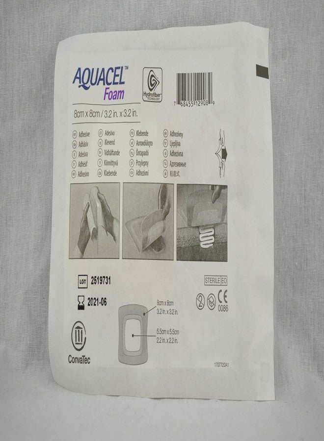 ConvaTec Adhesive Foam Dressing, 3.2" x 3.2" (Box of 10 - Image 1