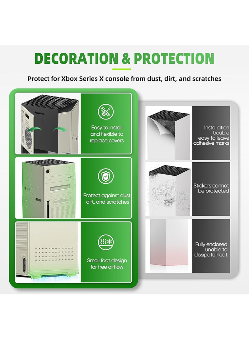 Magnetic Smart Wraps for Xbox Series X Console, Full Protection Protective Cover Case for Xbox Series X Accessories with Premium PU Leather and Soft Inner Lining - Image 2