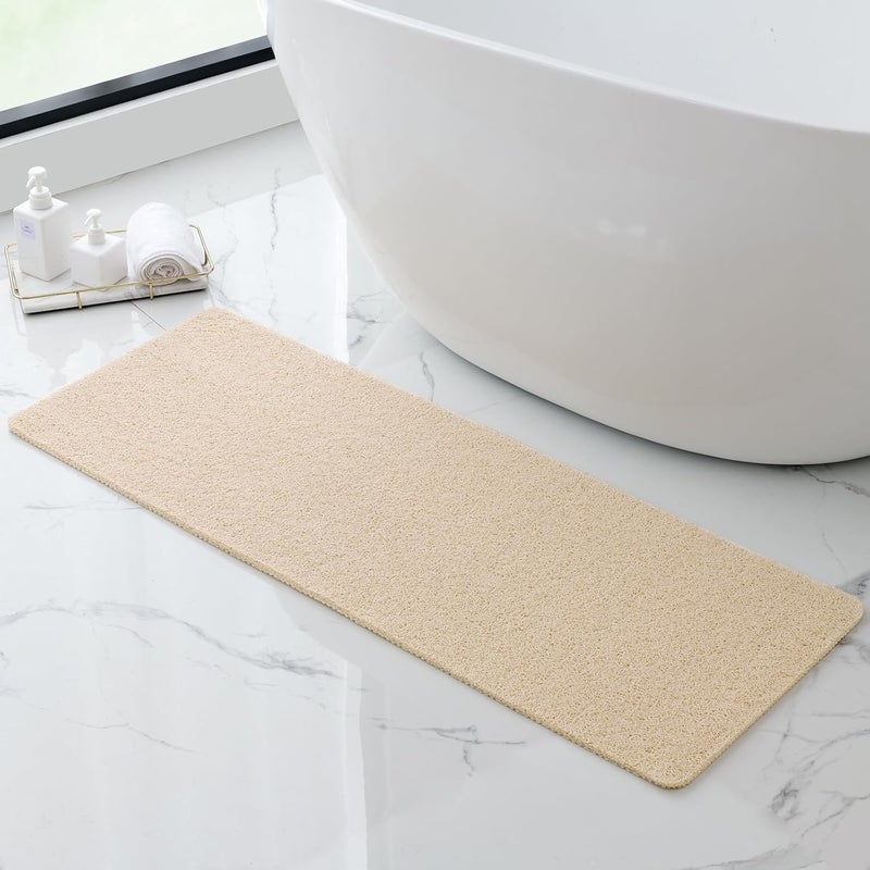 مونتفو حصيرة حمام مانعة للانزلاق من ، مقاس 17x30 بوصة، مناسبة للحمامات، مصنوعة من PVC، سهلة التجفيف - Image 1