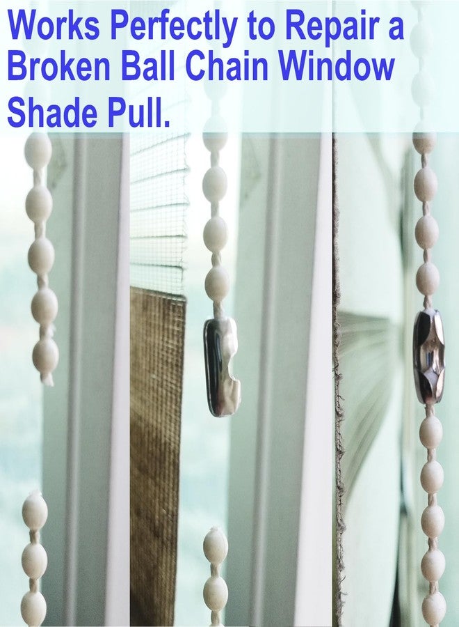 Aceple 30PCS Roller Window Shades Beaded Chain Connector, Stainless Steel Ball Chain Cord Connector Clips for Household Roller Shades and Vertical Blinds - Image 4