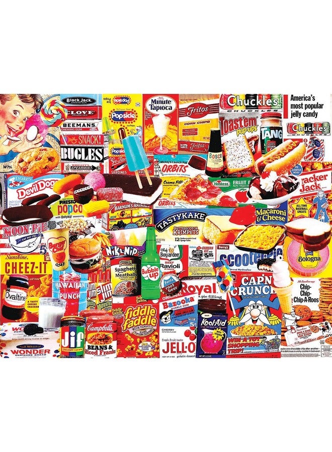 WHITE MOUNTAIN Puzzles Things I Ate As A Kid Collage Puzzle 1000 Piece Jigsaw Puzzle - Image 1