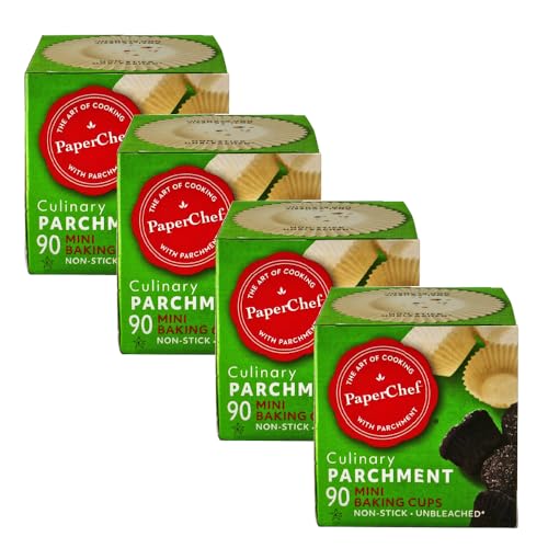 PaperChef - Mini Parchment Baking Cups - Easy Release, Non-Stick Paper - 90 Count - 4 Pack - Image 1
