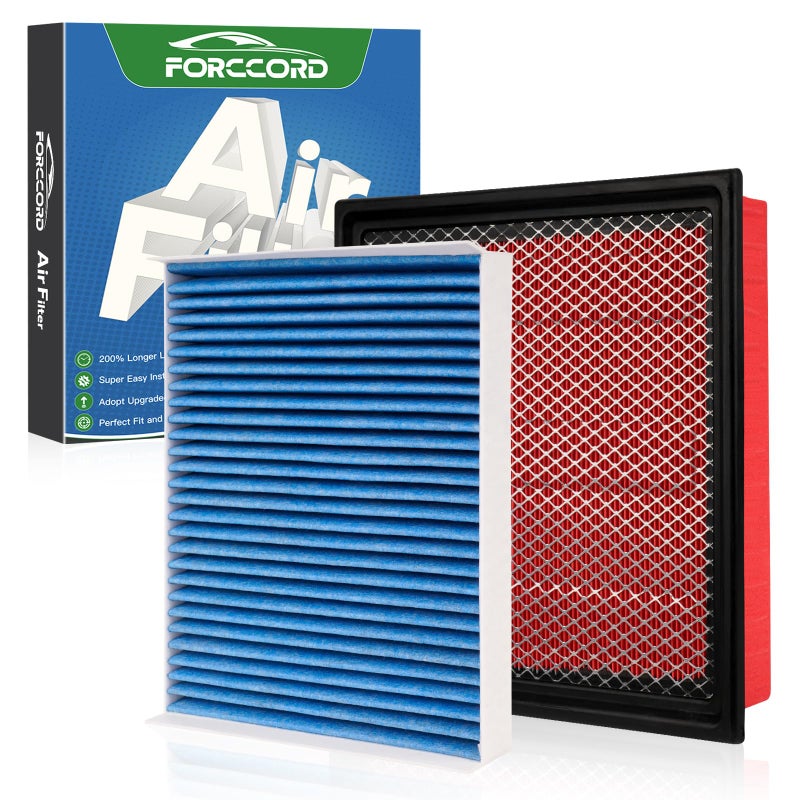 Forccord Cabin and Engine Air Filter fit for FORD F-150 (2015-2026) / EXPEDITION (2018-2026) /Lincoln Navigator (2018-2024) Replacement CF12150 CA10262 F150 Accessories - Image 1
