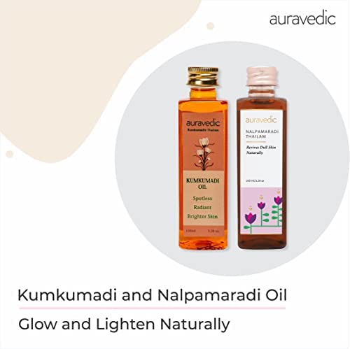 Auravedic Auravedic Kumkumadi tailam for face Kumkumadi face oil for glowing skin  Nalpamaradi thailam 100 ml pack of 2 kumkumadi oil pigmentation serum body oil after bath for daily use  - Image 5