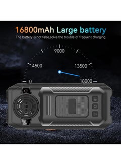 Hope Hope 10000mAh Rugged Mobile Phone with Triple SIM Support, Ultra-Durable Waterproof Cell Phone with Long-Lasting Battery, Built-In Power Bank, and Flashlight  - Image 4