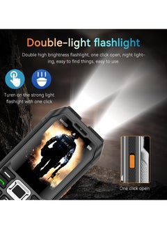 Hope Hope 10000mAh Rugged Mobile Phone with Triple SIM Support, Ultra-Durable Waterproof Cell Phone with Long-Lasting Battery, Built-In Power Bank, and Flashlight  - Image 5