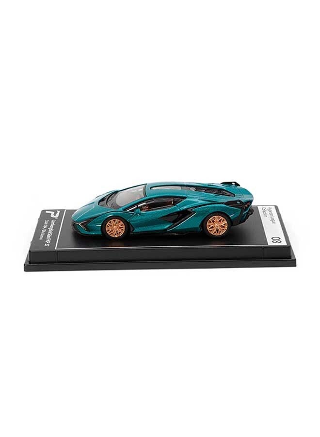 PosterCars PosterCars - 1:64 Scale Lamborghini Sián FKP 37 (Blu Uranus) Hypercar League Collection  - Image 2