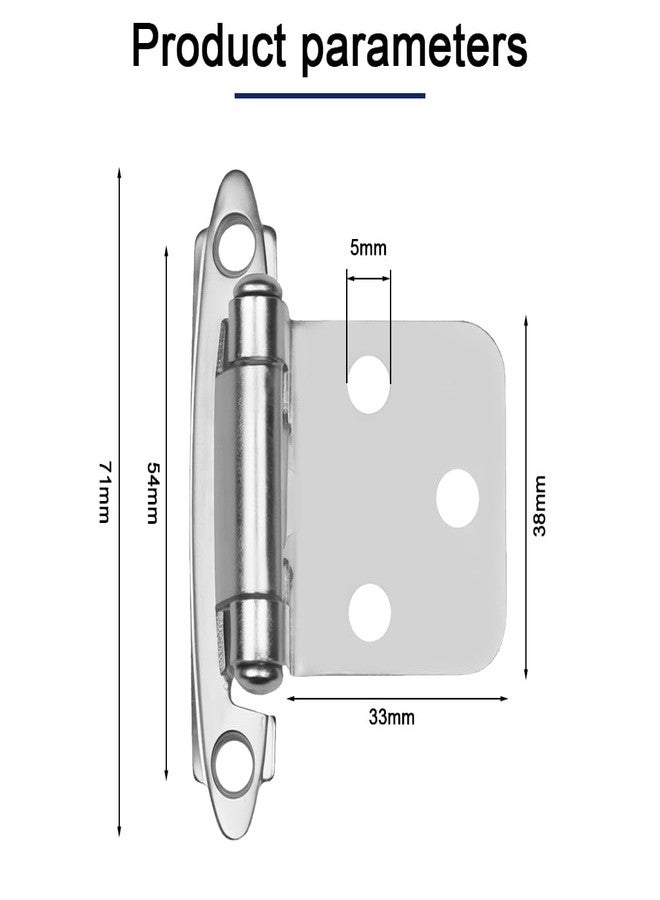 Serplex® Cabinet Hinges 4Pcs Self-Closing Cabinet Door Hinges Spring-Loaded Soft Closing Hinges with Screw Pack for Closet Cupboard Wardrobe Doors Reliable Furniture Hardware - Image 2
