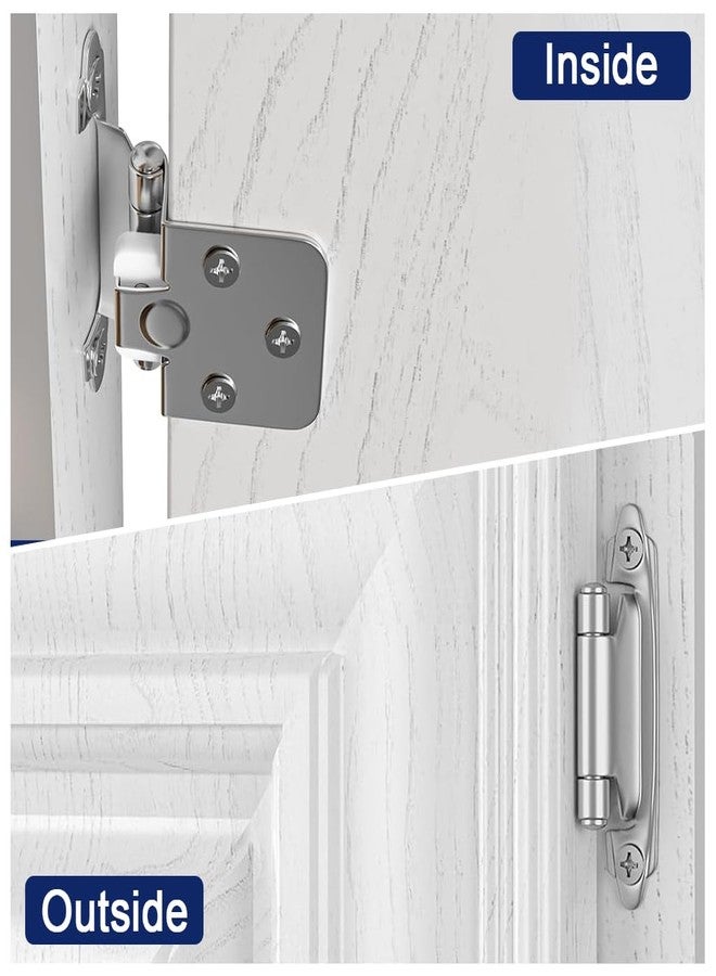 Serplex® Cabinet Hinges 4Pcs Self-Closing Cabinet Door Hinges Spring-Loaded Soft Closing Hinges with Screw Pack for Closet Cupboard Wardrobe Doors Reliable Furniture Hardware - Image 4