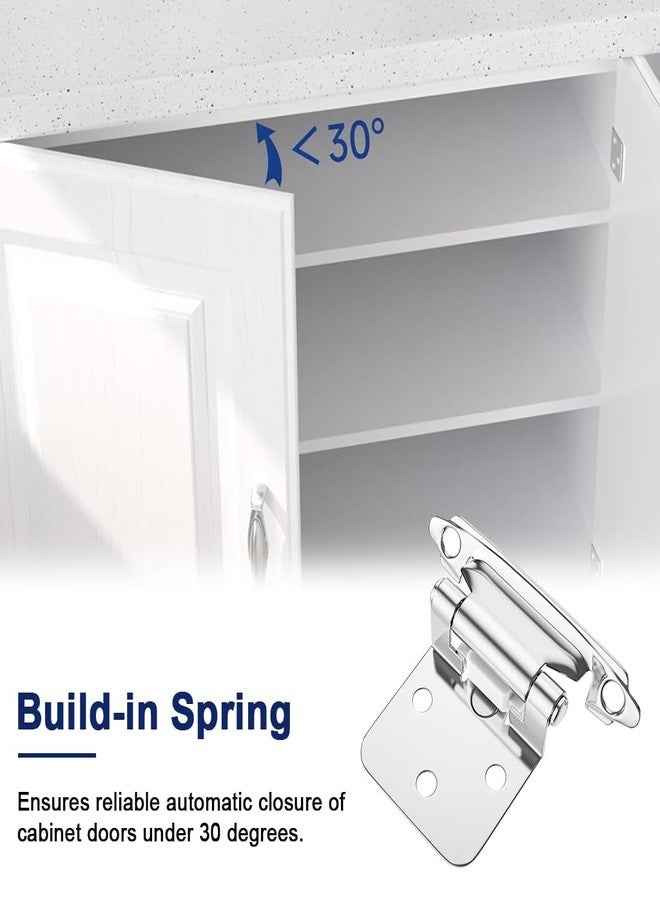 Serplex® Cabinet Hinges 4Pcs Self-Closing Cabinet Door Hinges Spring-Loaded Soft Closing Hinges with Screw Pack for Closet Cupboard Wardrobe Doors Reliable Furniture Hardware - Image 5