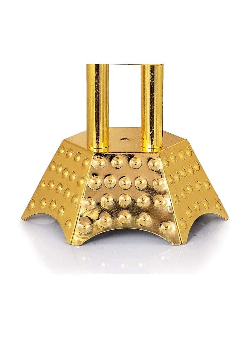 Deep Incense Burner for Oud and Bakhoor by Attar – Hexagonal Metal Design (Gold) - Image 5