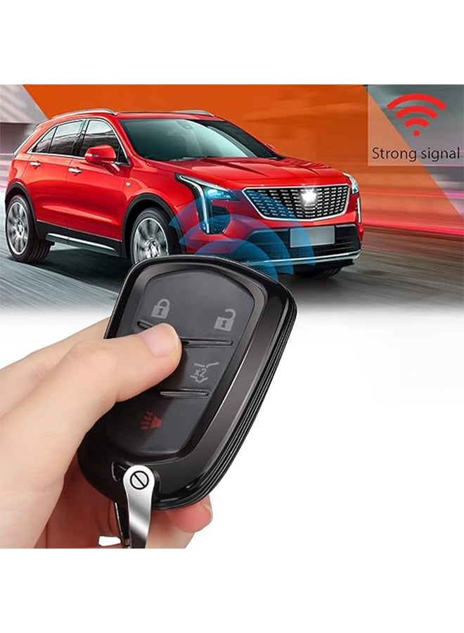 Cadillac Replacement Key Fob Cover, Key Fob for Cadillac XT5 ATS CTS Remote Key SRX XTS Escalade Key Fob, Keyless Entry Remote 5-Buttons Key Case - Image 3