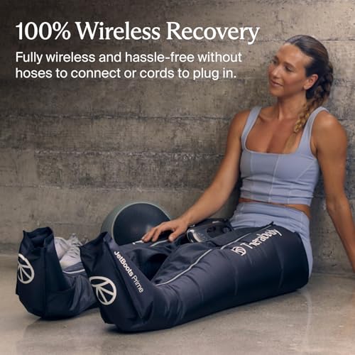 Theragun Therabody JetBoots Prime - Ultra-Portable, Wireless Compression Boots for Easy Leg Muscle Recovery - Calf, Leg & Thigh Compression Sleeve with Customizable Treatments (Long) - Image 4