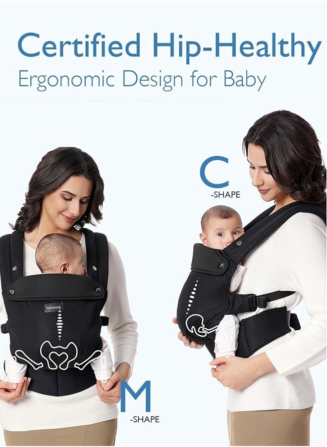 Momcozy Ergonomic Lightweight Breathable Mesh Baby Carrier With Enhanced Lumbar Support, 7 - 44 Lbs  - Image 5