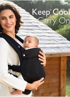 Momcozy Ergonomic Lightweight Breathable Mesh Baby Carrier With Enhanced Lumbar Support, 7 - 44 Lbs  - Image 3