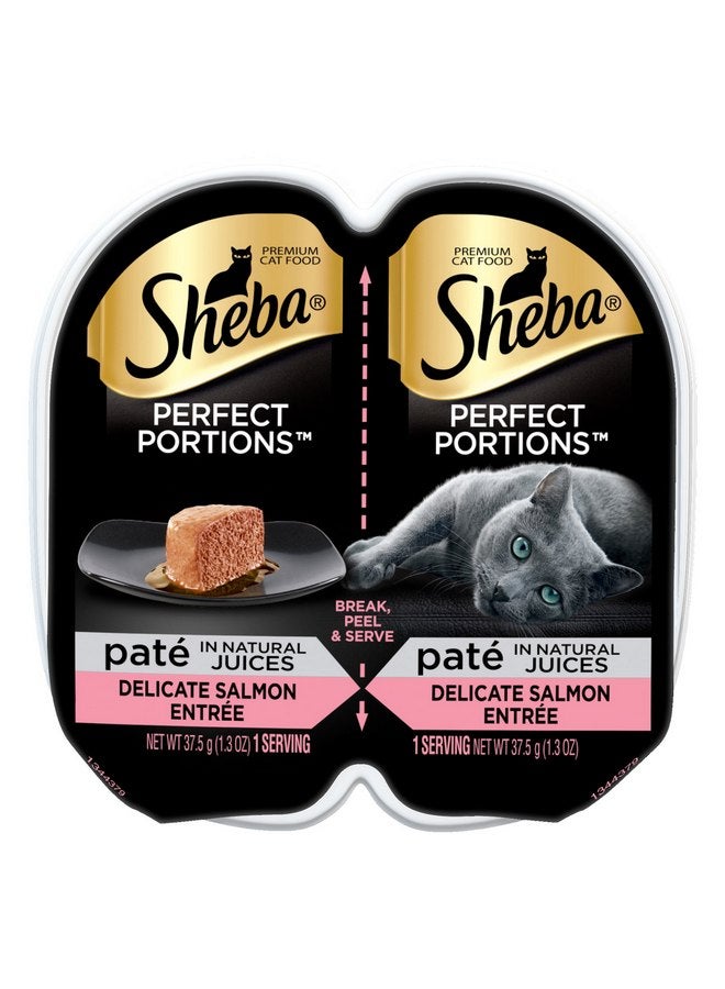 شيبا طعام القطط الرطب شيبا بيرفكت بورشنز الفاخر بنكهة السلمون، عبوة مزدوجة، 1.3 أونصة (عبوة من قطعتين)