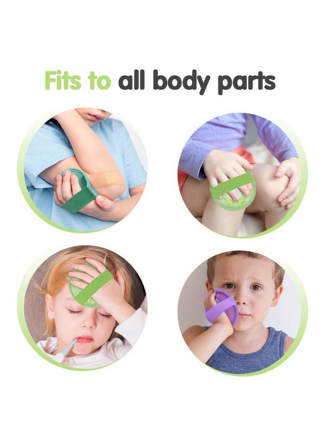 Hilph حزم ثلج للأطفال للإصابات، حزم ثلج قابلة لإعادة الاستخدام للأطفال مع دعم ناعم للإصابات، 3 حزم من حزم الجل الديناصور الساخنة والباردة للانتفاخات والكدمات، الأسنان الحكيمة - Image 5