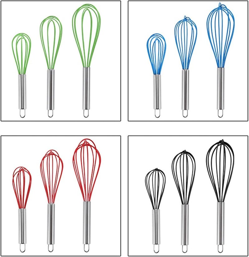 خفاقة البيض اليدوية السيليكونية، أداة خلط الكيك وأدوات الخبز في المطبخ - Image 5
