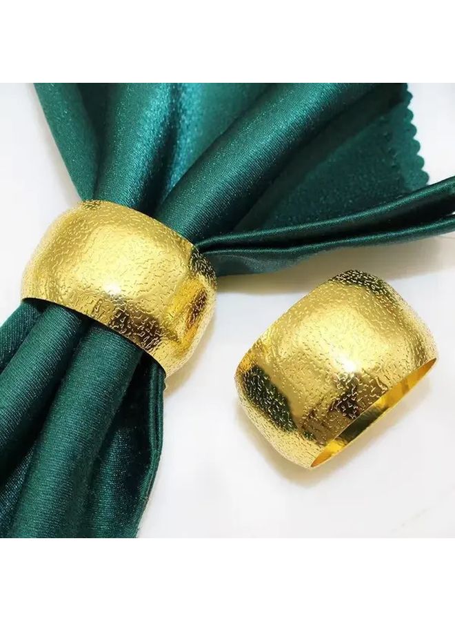 Set of 6 Golden Napkin Rings Clips for Christmas Thanksgiving Wedding Party Dinner Banquet - Image 4