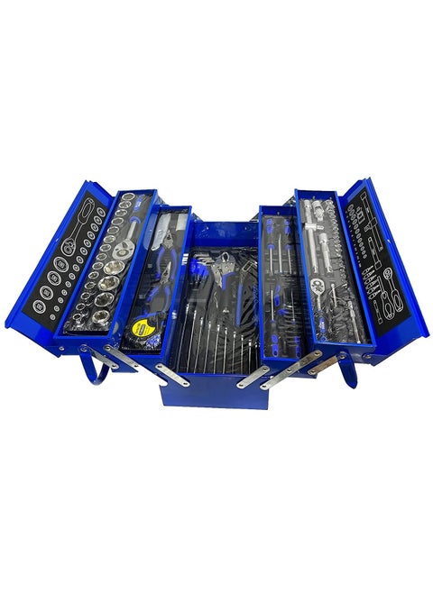 85Pieces Socket Set Toolbox Wrench set with Metal Box 1/2" & 1/4" for home use and professional purpose