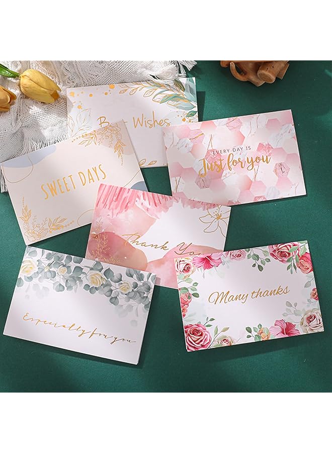 إيروريكس بطاقات شكر مكونة من 12 بطاقة ملاحظات فارغة مع مظاريف ذاتية الغلق مثالية لبطاقات هدايا الزفاف والتخرج وحفلات استقبال المولود - Image 3